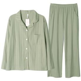 新款睡衣女春秋款纯棉长袖大码秋冬款全棉高级感家居服套装
